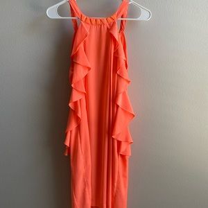 H&M bright coral mini dress